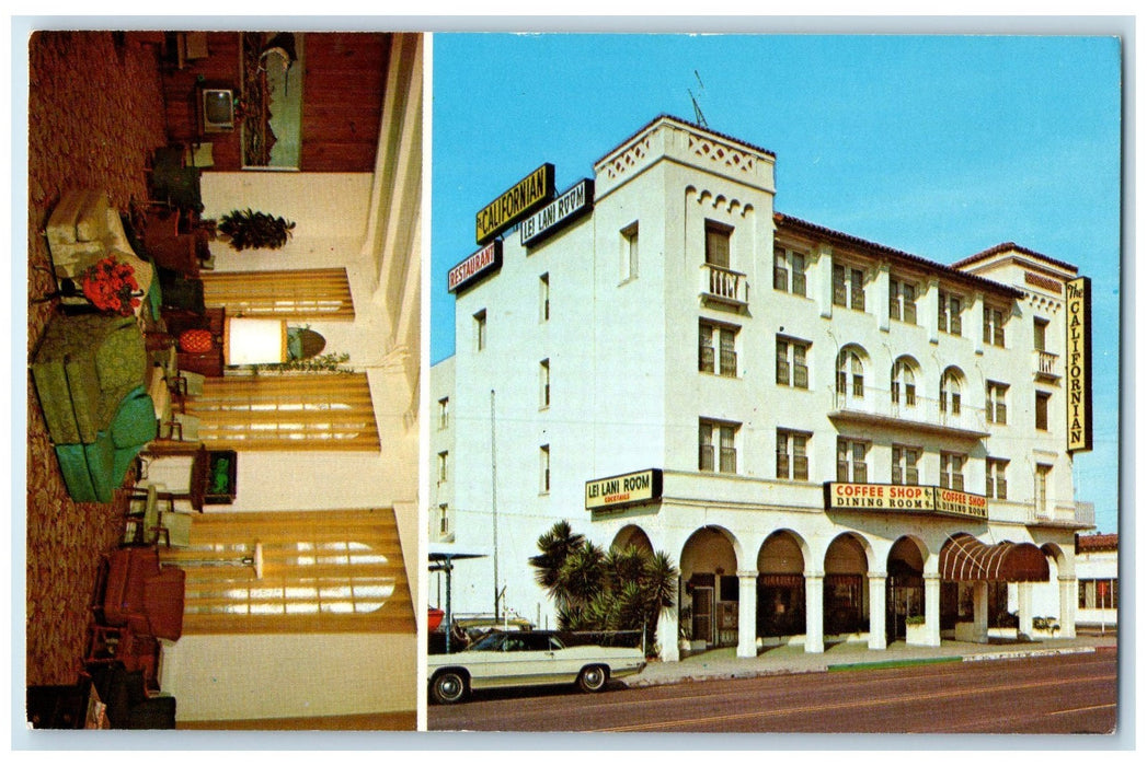 c1950 Hotel Californian Restaurant Building Santa Barbara California CA Postcard