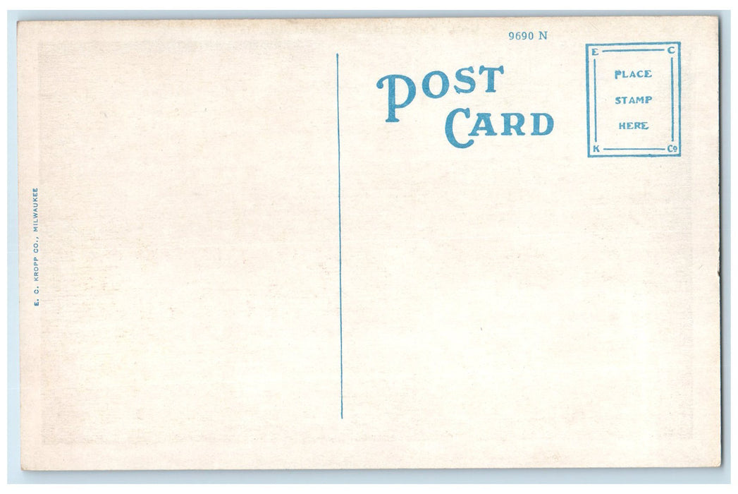 c1920 Cedar Valley Hospital Building Ground Garden Charles City Iowa IA Postcard