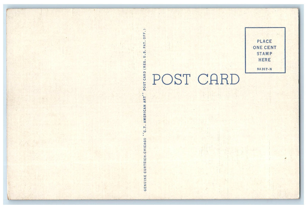 c1940 Memorial Bridge High School & New Armory River Dixon Illinois IL Postcard