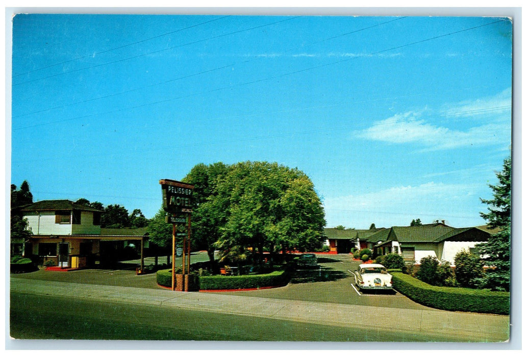 c1950's Pelissier Motel & Restaurant Entrance Santa Rosa California CA Postcard