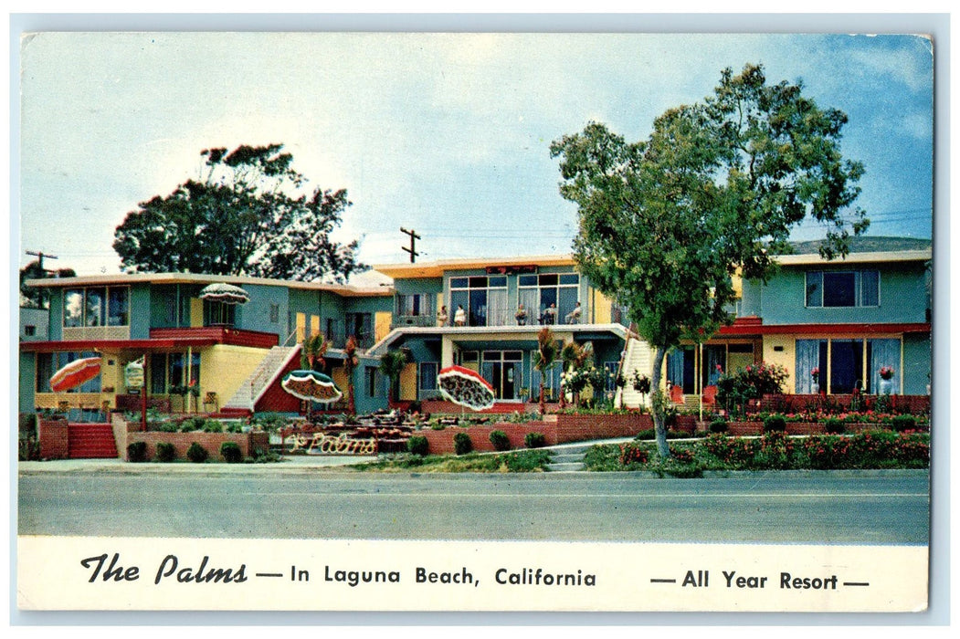 1955 The Palms Resorts Rooms Guests View In Laguna Beach California CA Postcard