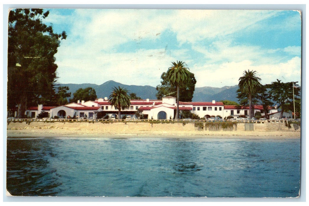 1963 Santa Barbara Biltmore Hotel Restaurant Sea Side Santa Barbara CA Postcard