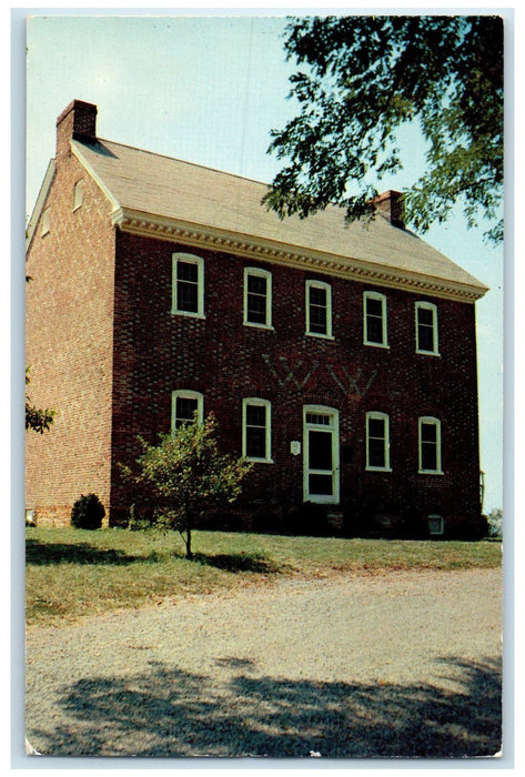 c1950 William Whitley House Bricks Home Dirt Road Stanford Kentucky KY Postcard