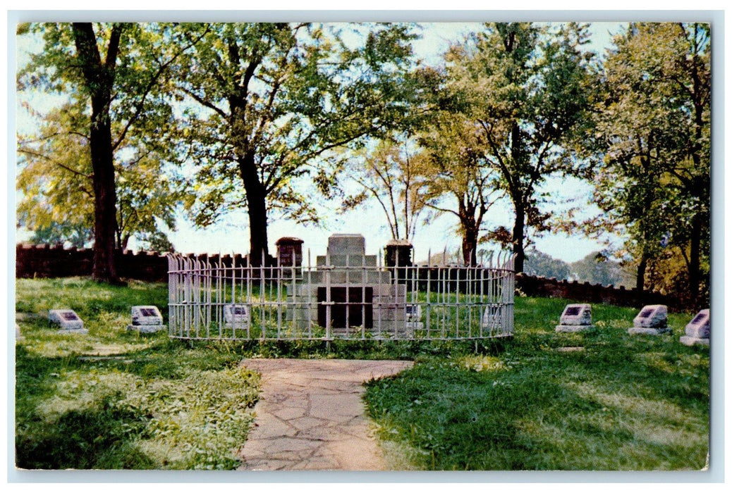 c1950 Horse Cemetery Hamburg Place Pathways Fence Lexington Kentucky KY Postcard