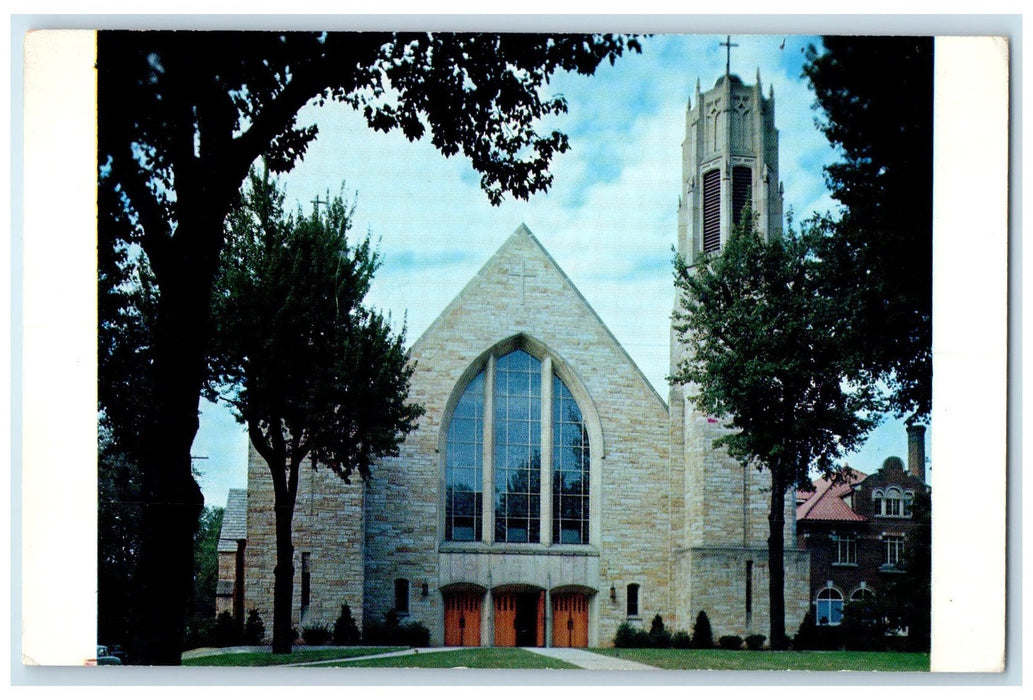 c1920's St. Francis Of Assisi Gothic Church Building View Louisville KY Postcard