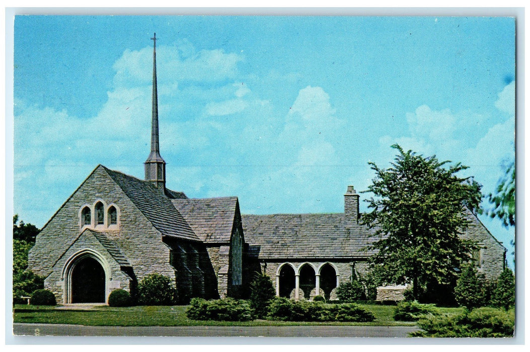 c1950 Duncan Memorial Chapel Church Building View Crestwood Kentucky KY Postcard