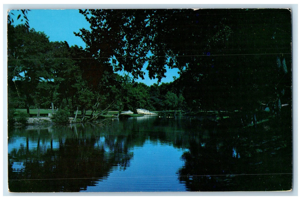 c1950's Steinhart Park Playground Steinhart Fishing Picnic Nebraska NE Postcard