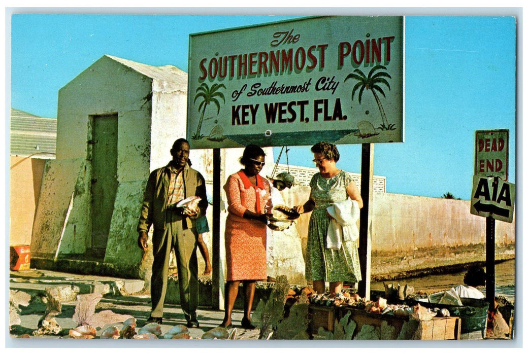 c1950's The Southernmost Point In Continental USA Key West Florida FL Postcard