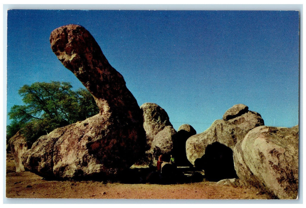 c1950's Famous Dinosaur Rock In City Of Rocks Silver City New Mexico NM Postcard