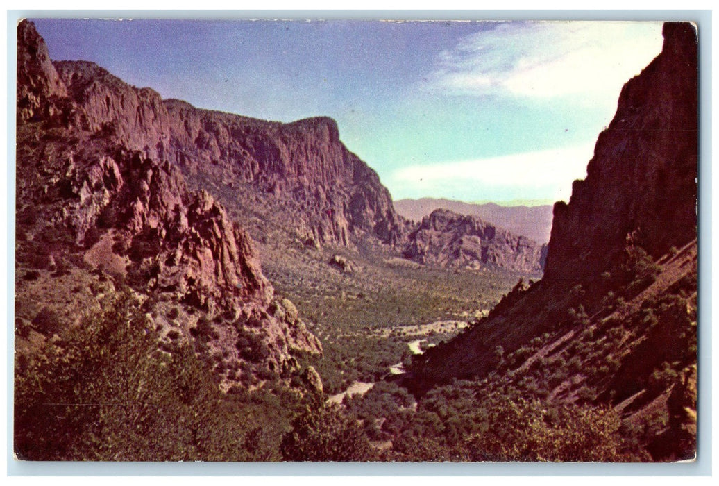 c1950's View Of The Chisos Mountains Big Bend National Park Texas TX Postcard