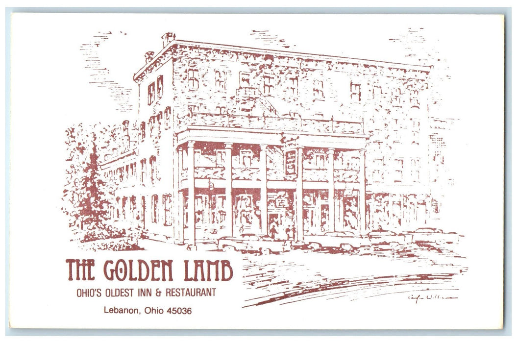 c1920's The Golden Lamb Ohio's Oldest Inn & Restaurant Lebanon Ohio OH Postcard