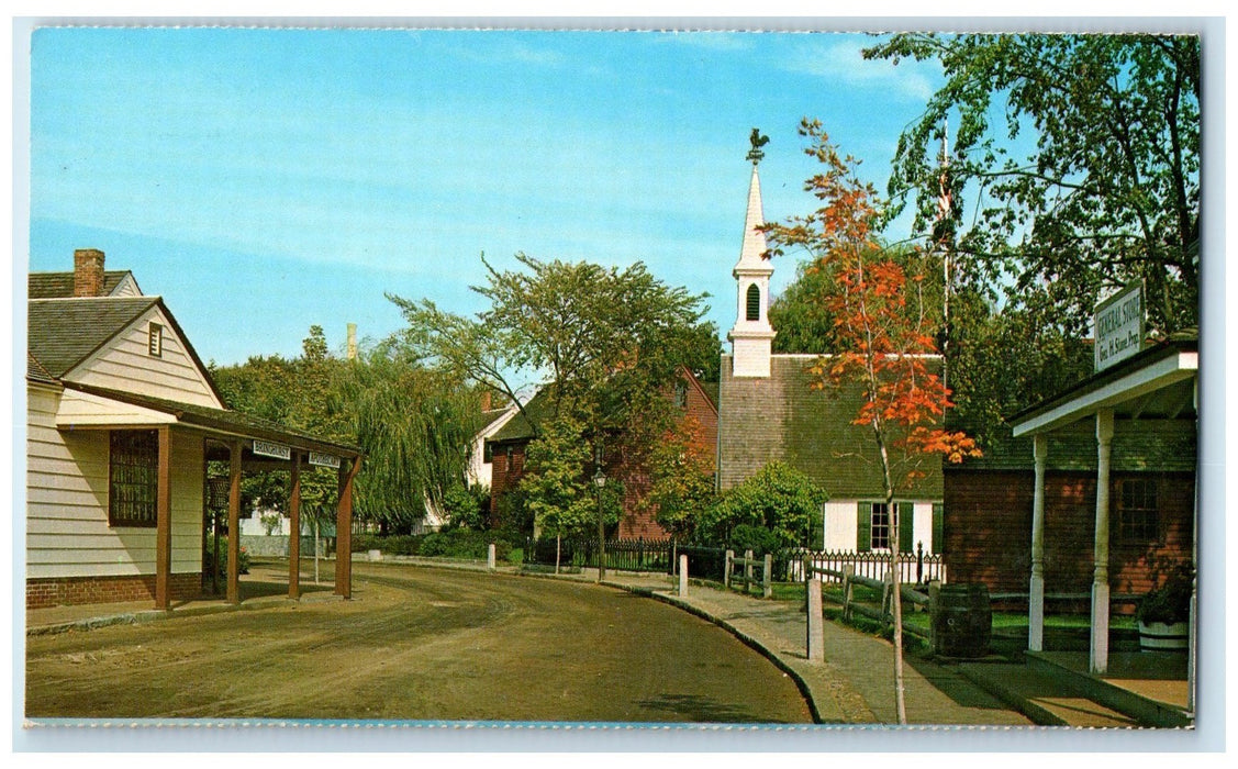 c1950's Mystic Seaport Coastal Village Graveyard Mystic Connecticut CT Postcard