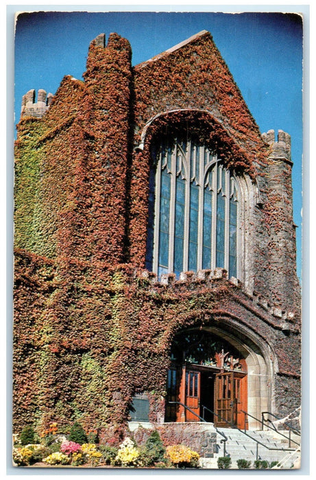 1957 Holy Trinity Lutheran Church Building Tower Buffalo New York NY Postcard