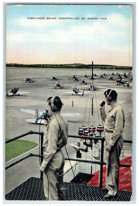 1947 Airplanes Being Controlled By Radio Scene Henderson Colorado CO Postcard