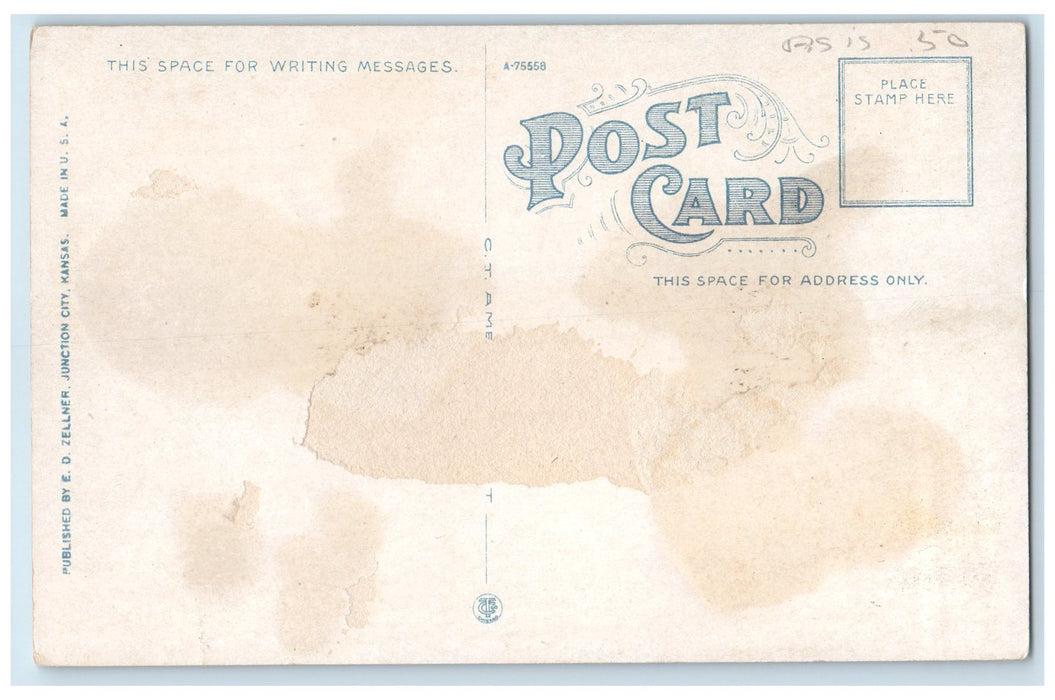 c1940's Messtime On A Hike At Camp Funston Kansas KS Unposted Vintage Postcard