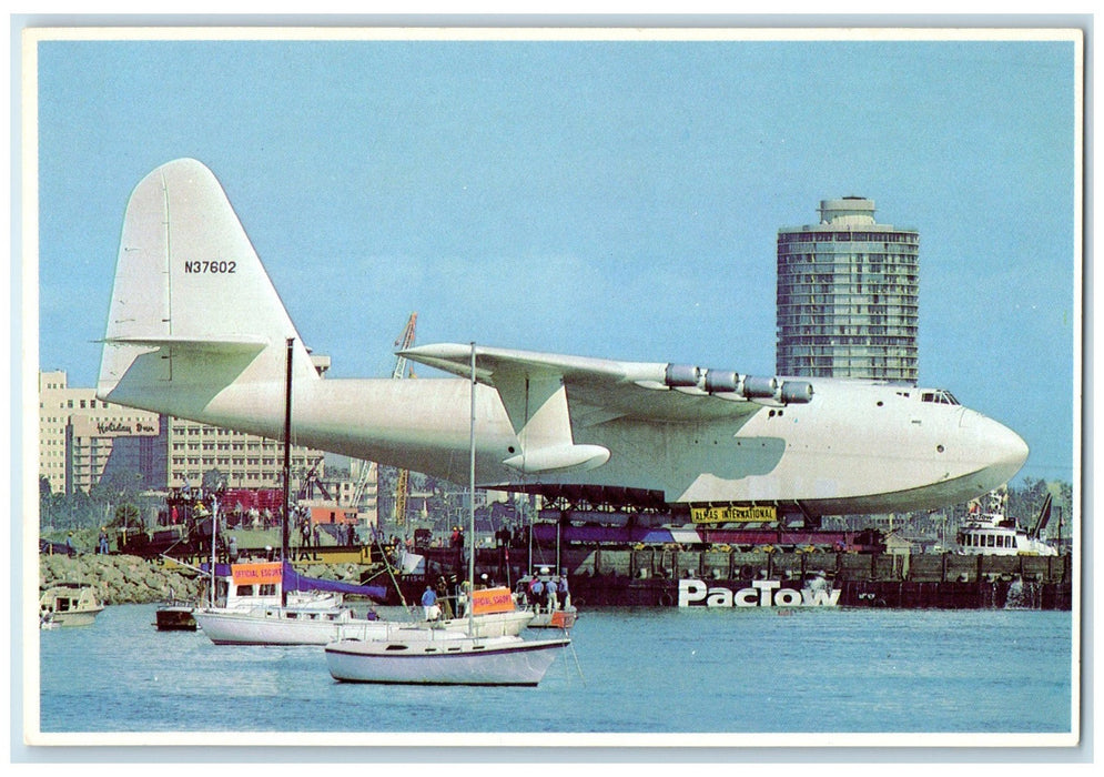 c1960's Spruce Goose Airplane Scene Long Beach California CA Unposted Postcard