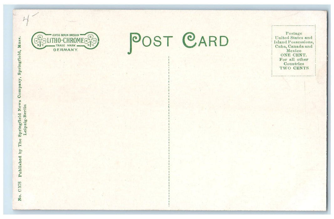 c1910's House Of Mercy Hospital Exterior Roadside Springfield MA HorsePostcard