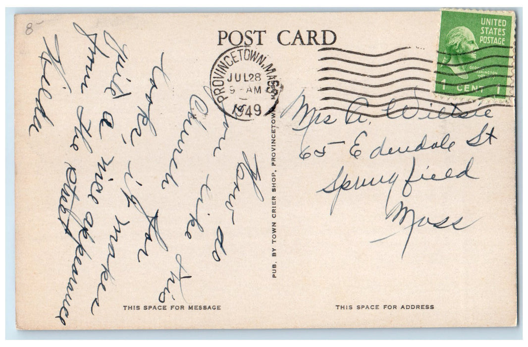 1949 Christian Science Church Building Provincetown Massachusetts MA Postcard