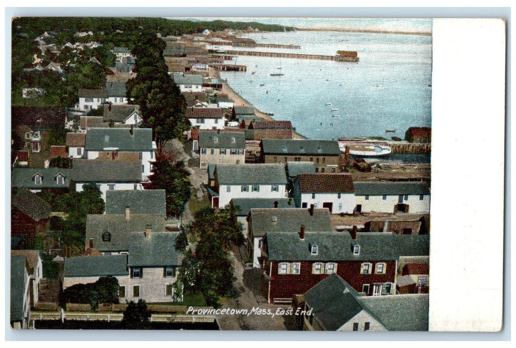 c1905 Aerial View East End Road Village Provincetown Massachusetts MA Postcard