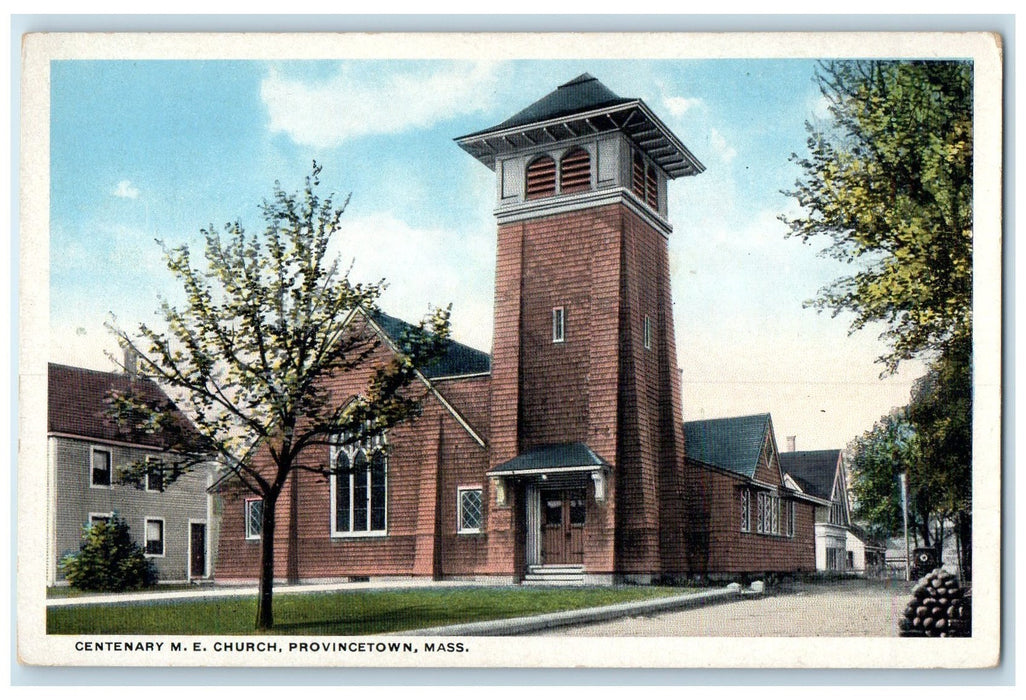 c1920's Centenary Methodist Episcopal Church Exterior Provincetown MA Postcard