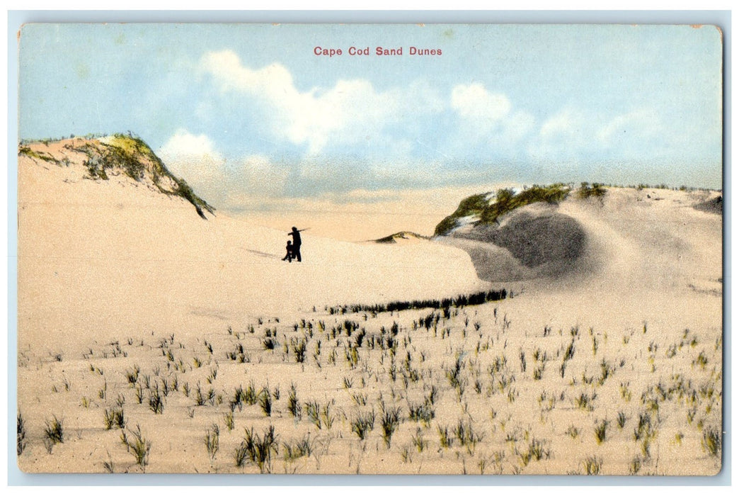 c1950's Cape Cod Sand Dunes View Provincetown Cape Cod Massachusetts MA Postcard