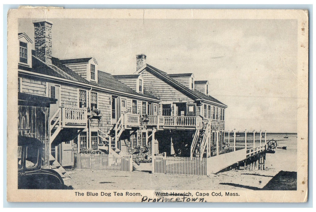 c1920's The Blue Dog Tea Room Provincetown Cape Cod Massachusetts MA Postcard