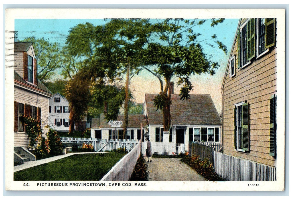 1929 Picturesque Houses Pathways Cape Cod Provincetown Massachusetts MA Postcard