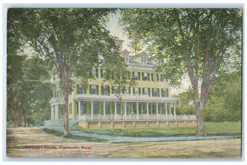1911 Samoset House Exterior Roadside Plymouth Massachusetts MA Posted  Postcard