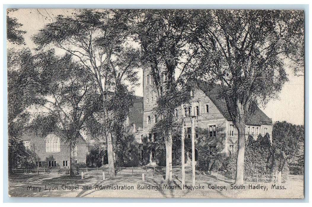 1910 Merry Lyon Chapel & Administration Holyoke College South Hadley MA Postcard