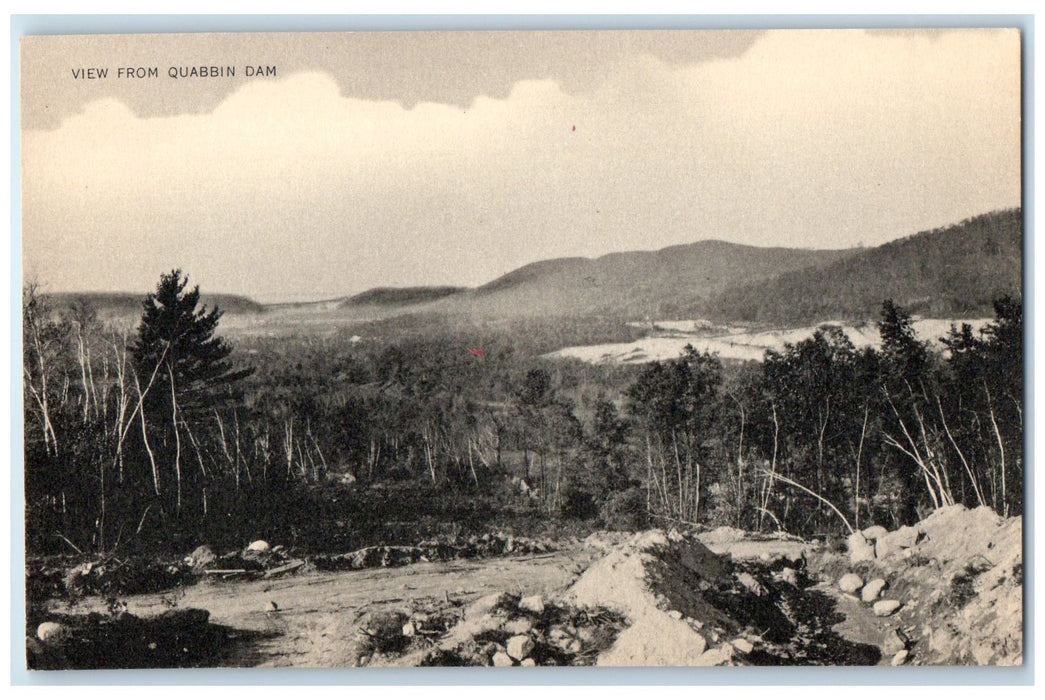 c1910 View From Quabbin Dam Grove Mountains Massachusetts MA Unposted Postcard