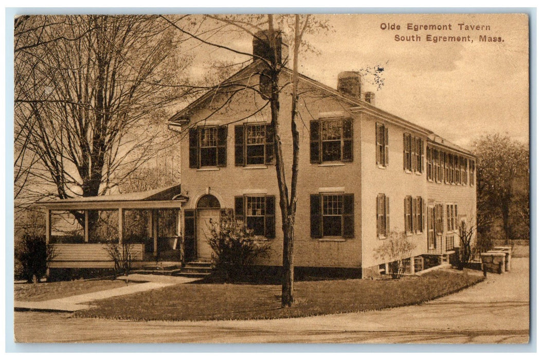 1937 Olde Egremont Tavern Restaurant Bar Pub Beverage South Egremont MA Postcard