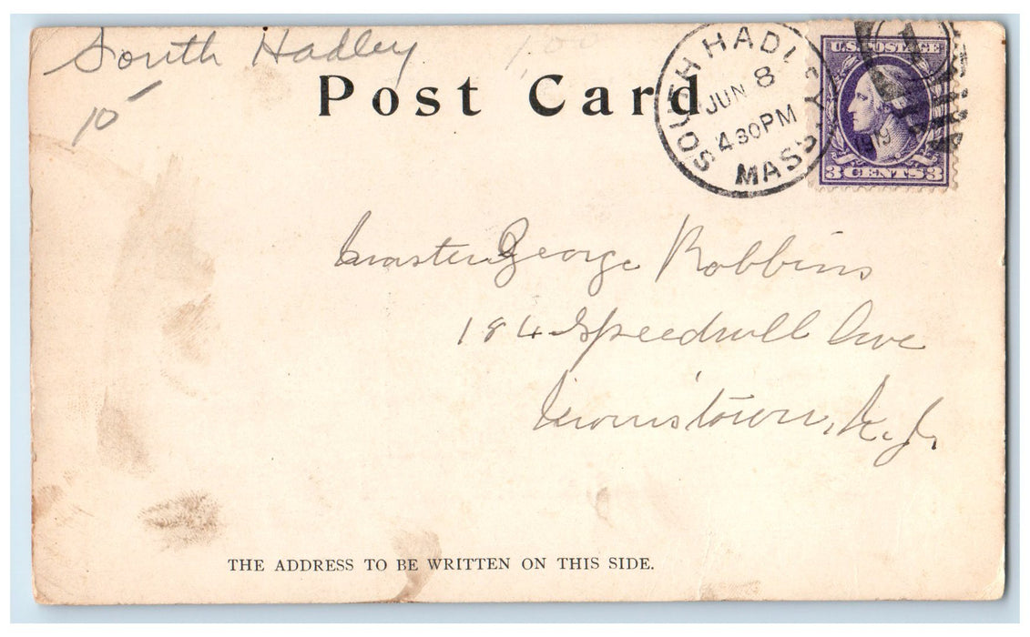 1919 Safford Hall Exterior Mount Holyoke College South Hadley MA Posted Postcard