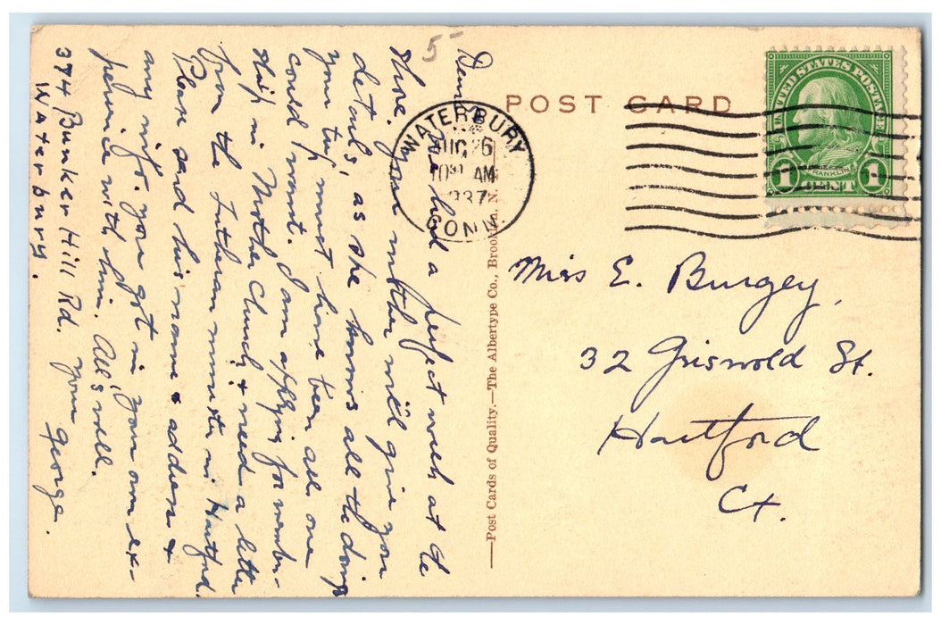 1937 Olde Egremont Tavern Restaurant Bar Pub Beverage South Egremont MA Postcard