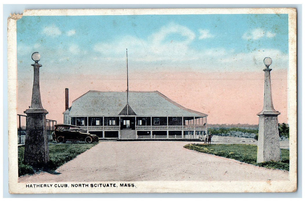 1920's Hatherly Club Bar Pub Restaurant North Scituate Massachusetts MA Postcard