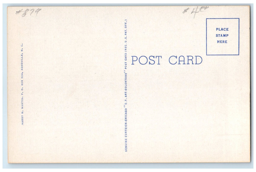 c1940's Main Street Classic Cars Highway To National Park Gatlinburg TN Postcard