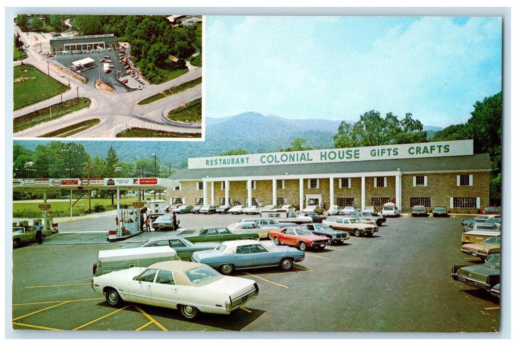 c1950's Colonial House Restaurant Local Crafts Caryville Tennessee TN Postcard