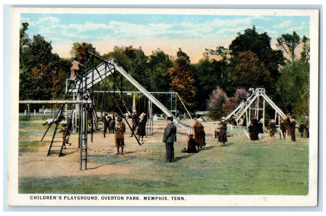 c1920's Children's Playground Overton Park Parents Memphis Tennessee TN Postcard