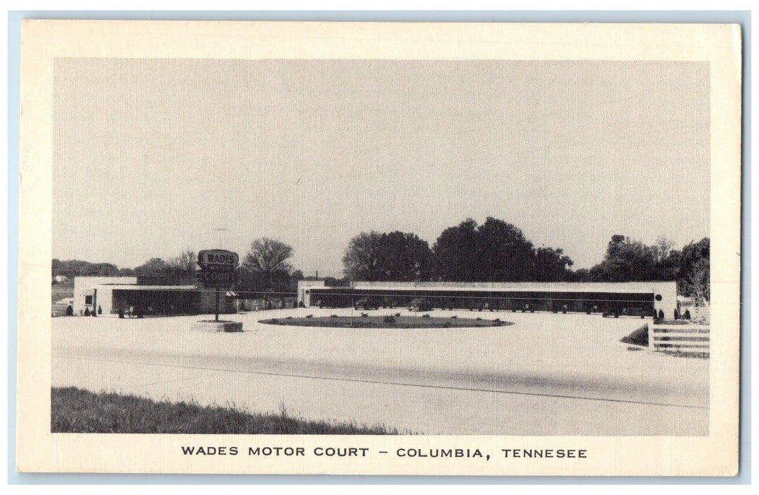 c1920's Wades Motor Court & Restaurant Roadside Columbia Tennessee TN Postcard