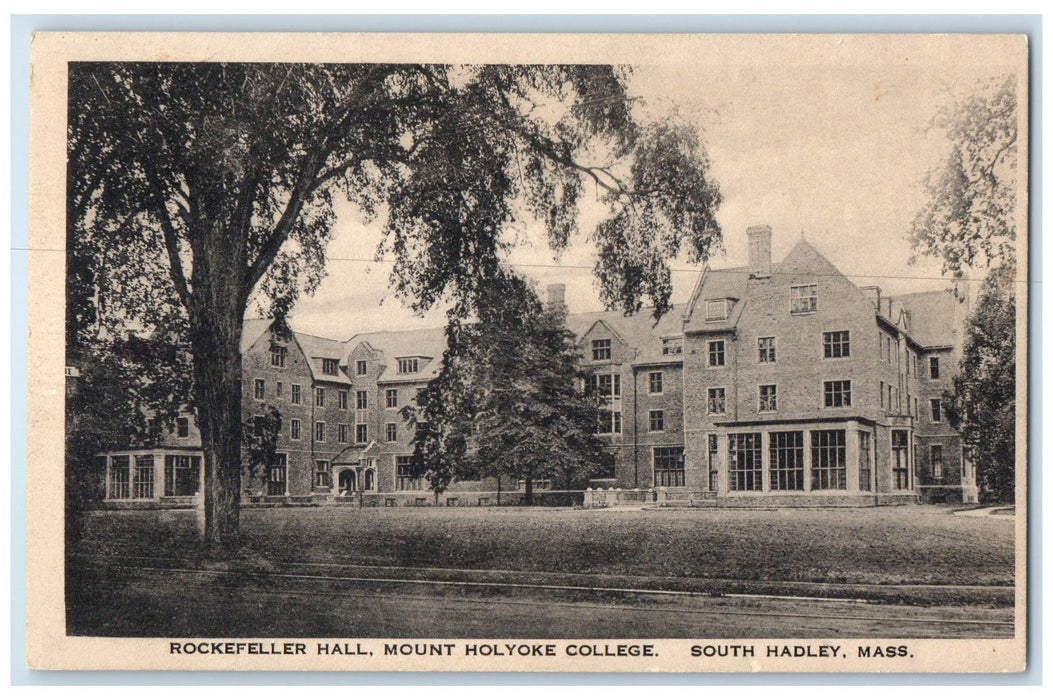 c1920's Rockefeller Hall Mount Holyoke College Campus South Hadley MA Postcard