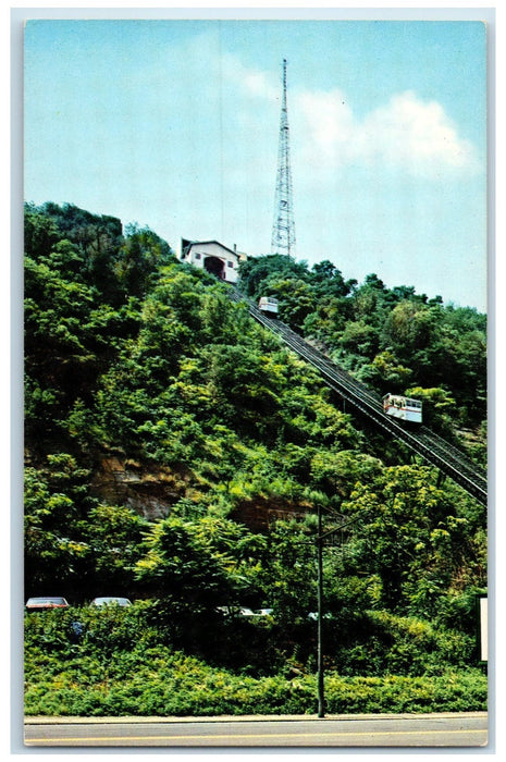 c1950 Monongahela Inclined Plane Grove Tower Pittsburgh Pennsylvania PA Postcard