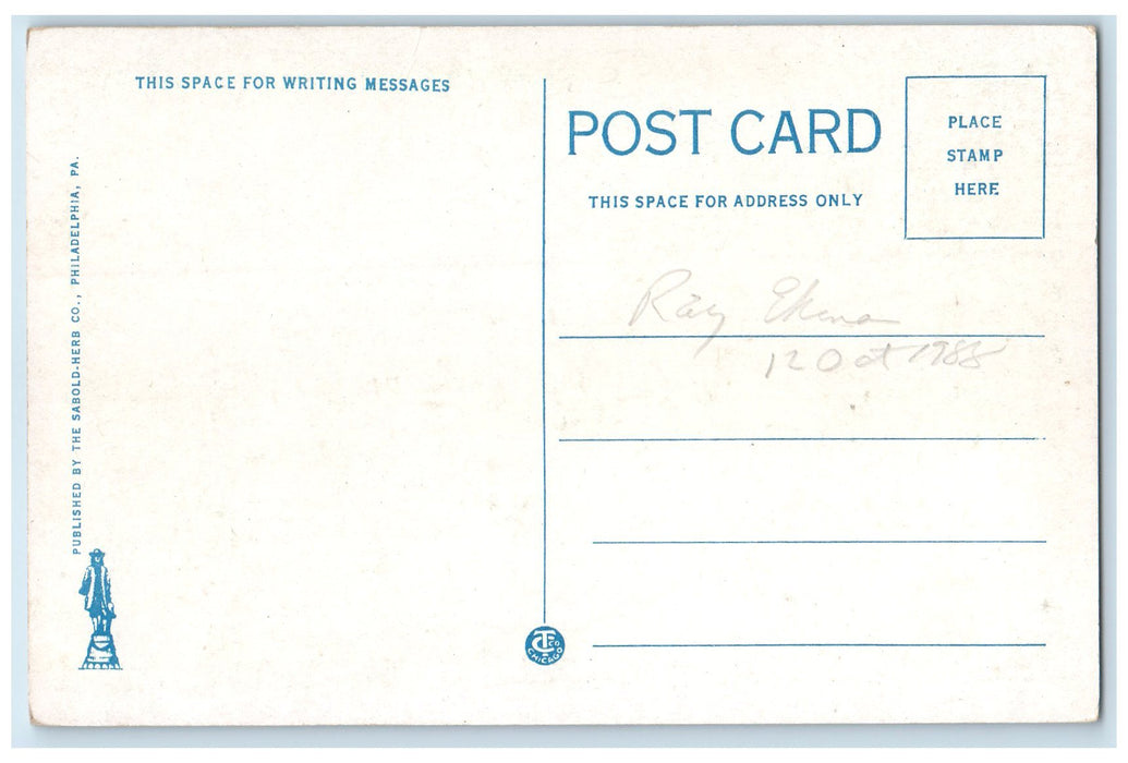 c1920 Shikellamy Profile And Susquehanna River Sunbury Pennsylvania PA Postcard