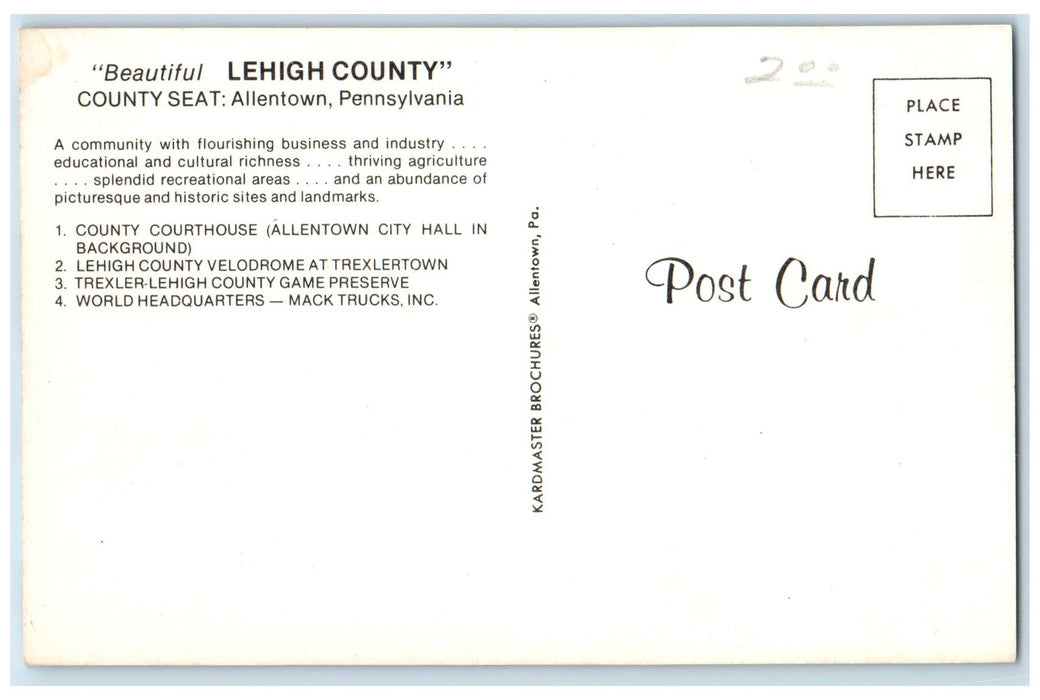 c1950's Lehigh County Seat Multiple View Allentown Pennsylvania PA Postcard