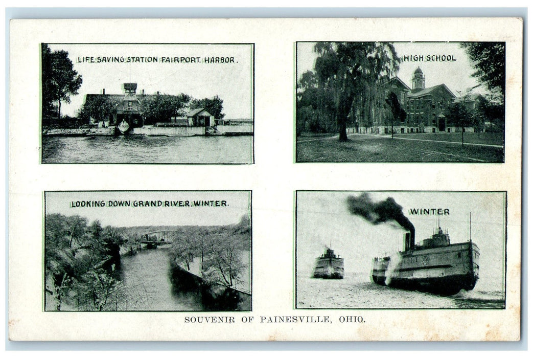 c1920's Souvenir Multiple Views Of Painesville Ohio OH Vintage Unposted Postcard