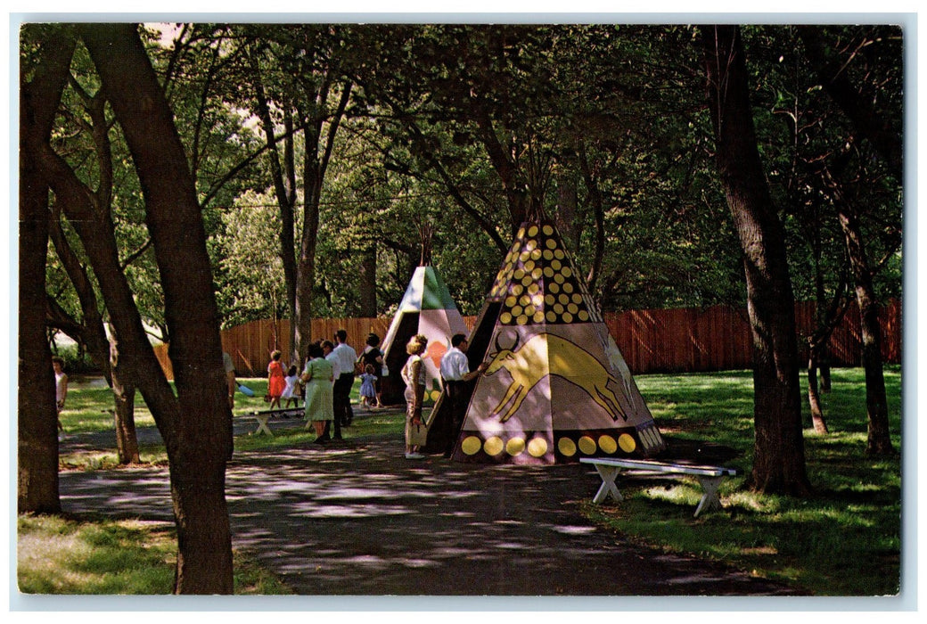 c1950's Dutch Wonderland Forest Kids Tents Lancaster Pennsylvania PA Postcard