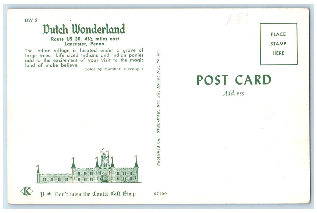 c1950's Dutch Wonderland Forest Kids Tents Lancaster Pennsylvania PA Postcard