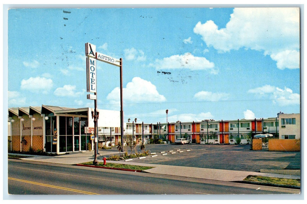 1970 Astromotel Exterior Roadside Glendale California CA Unposted Cars Postcard