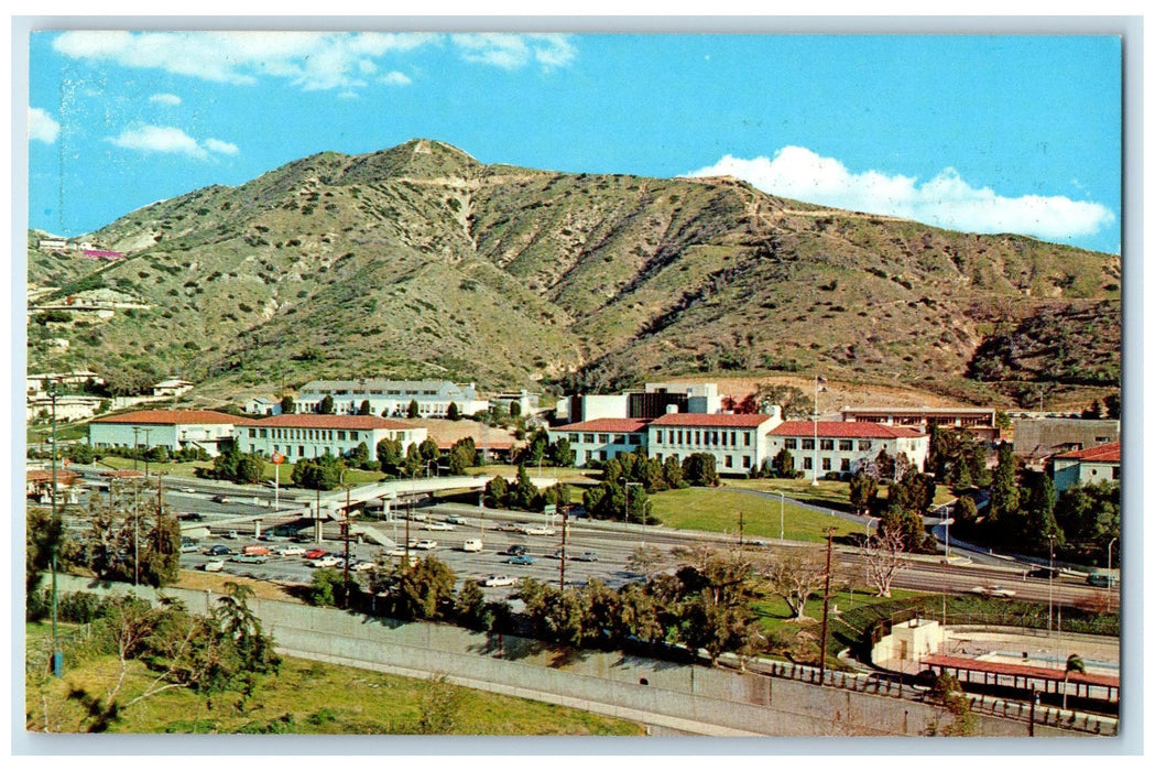 c1960's Glendale College Scene Along Verdugo Road Glendale CA Unposted Postcard