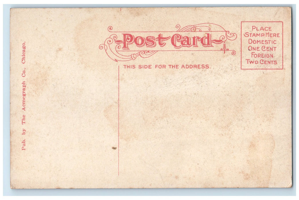 c1910s Band Stand & Peristyle At Night Washington Park Michigan City IN Postcard