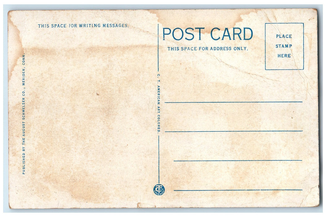 c1940's New Reservoir And Dam Meriden Connecticut CT Unposted Vintage Postcard