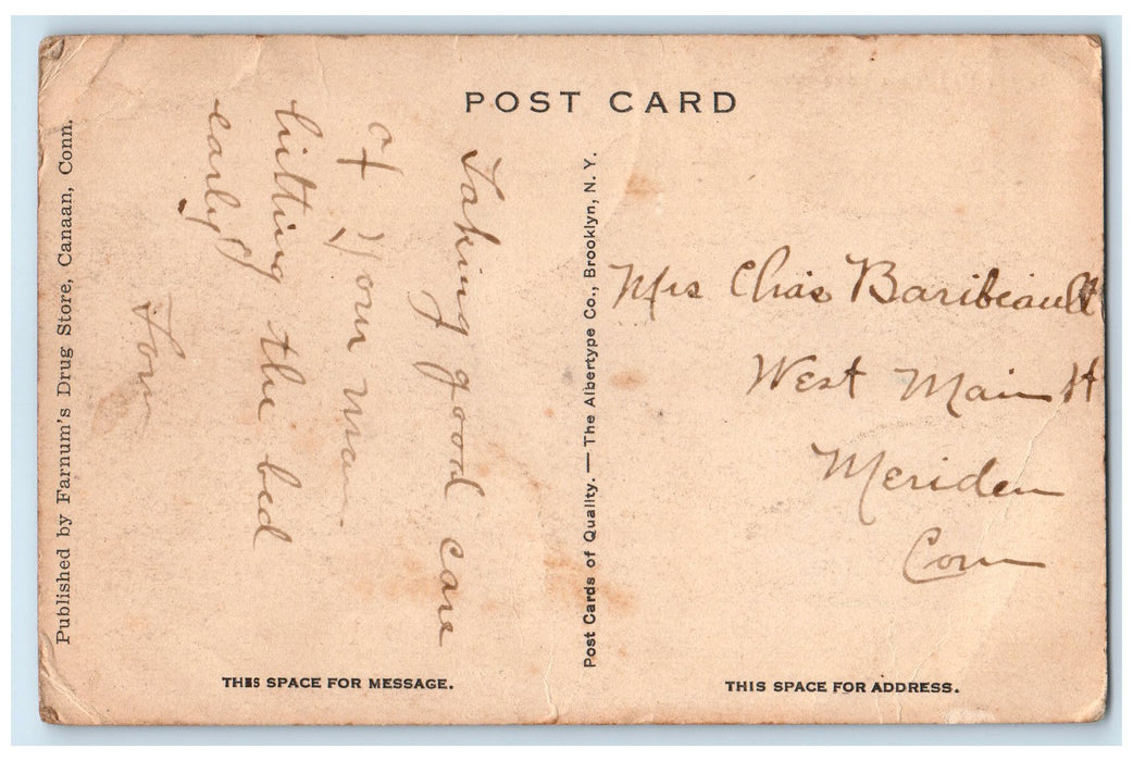 c1910s Tom's Hill From Lake Washining Twin Lake Connecticut CT Unposted Postcard